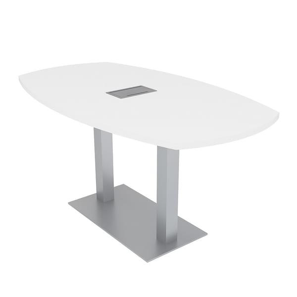 33.5 in W, 69.5 in L, 29 in H, Engineered Wood Top, White